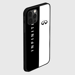 Чехол для iPhone 12 Pro Max Infiniti: Black & White, цвет: 3D-черный — фото 2