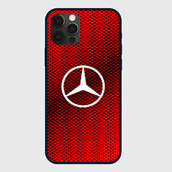 Чехол для iPhone 12 Pro Max Mercedes: Red Carbon, цвет: 3D-черный