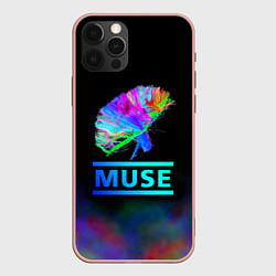 Чехол для iPhone 12 Pro Max Muse: Neon Flower, цвет: 3D-светло-розовый