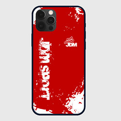 Чехол для iPhone 12 Pro Max Eat Sleep JDM: Red Style, цвет: 3D-черный