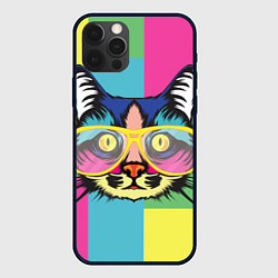Чехол для iPhone 12 Pro Max Поп-арт котик, цвет: 3D-черный