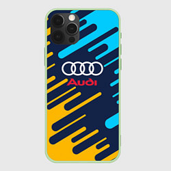 Чехол для iPhone 12 Pro Max Audi: Colour Sport, цвет: 3D-салатовый