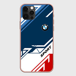 Чехол для iPhone 12 Pro Max BMW SPORT, цвет: 3D-светло-розовый