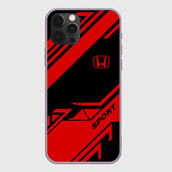 Чехол для iPhone 12 Pro Max Honda: Techno Sport, цвет: 3D-серый
