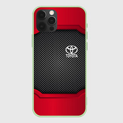 Чехол для iPhone 12 Pro Max Toyota: Metal Sport, цвет: 3D-салатовый