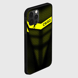 Чехол для iPhone 12 Pro Max CS:GO Yellow Carbon, цвет: 3D-черный — фото 2