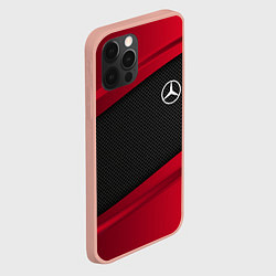 Чехол для iPhone 12 Pro Max Mercedes Benz: Red Sport, цвет: 3D-светло-розовый — фото 2