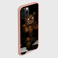Чехол для iPhone 12 Pro Max Minecraft: Freddy FNAF, цвет: 3D-светло-розовый — фото 2