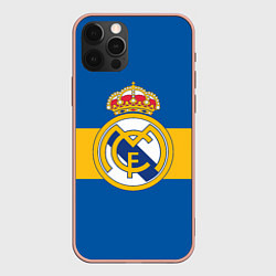 Чехол для iPhone 12 Pro Max Реал Мадрид, цвет: 3D-светло-розовый