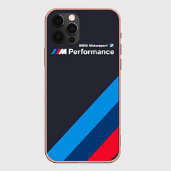 Чехол для iPhone 12 Pro Max BMW M Performance, цвет: 3D-светло-розовый