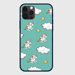 Чехол для iPhone 12 Pro Max Love of Unicorns, цвет: 3D-черный