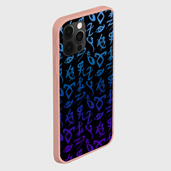 Чехол для iPhone 12 Pro Max Blue Runes, цвет: 3D-светло-розовый — фото 2