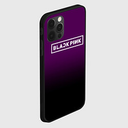 Чехол для iPhone 12 Pro Max Black Pink: Violet Gradient, цвет: 3D-черный — фото 2