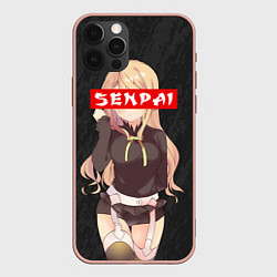 Чехол для iPhone 12 Pro Max Senpai Baby, цвет: 3D-светло-розовый