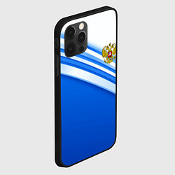 Чехол для iPhone 12 Pro Max Россия: голубая волна, цвет: 3D-черный — фото 2