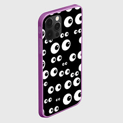 Чехол для iPhone 12 Pro Max Глазастый, цвет: 3D-сиреневый — фото 2