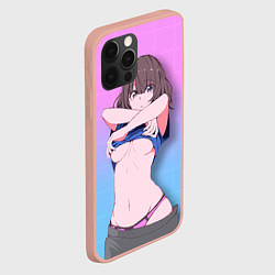 Чехол для iPhone 12 Pro Max Ahegao Girl, цвет: 3D-светло-розовый — фото 2