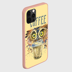 Чехол для iPhone 12 Pro Max Owls like coffee, цвет: 3D-светло-розовый — фото 2