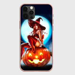Чехол iPhone 12 Pro Max Ведьма на тыкве