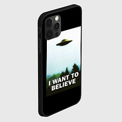 Чехол для iPhone 12 Pro Max I Want To Believe, цвет: 3D-черный — фото 2