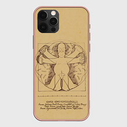 Чехол для iPhone 12 Pro Max Гомер Да Винчи, цвет: 3D-светло-розовый