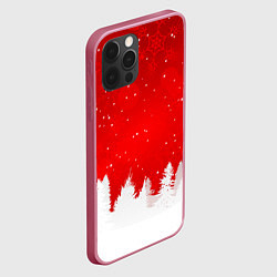 Чехол для iPhone 12 Pro Max Christmas pattern, цвет: 3D-малиновый — фото 2