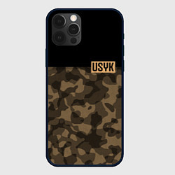 Чехол для iPhone 12 Pro Max USYK Camo, цвет: 3D-черный