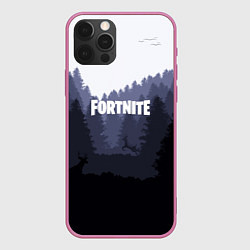 Чехол для iPhone 12 Pro Max Fortnite: Dark Forest, цвет: 3D-малиновый