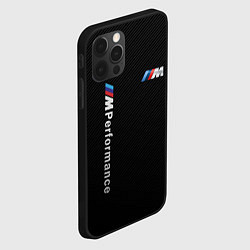 Чехол для iPhone 12 Pro Max BMW M PERFORMANCE CARBON КАРБОН, цвет: 3D-черный — фото 2