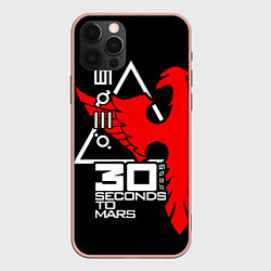 Чехол для iPhone 12 Pro Max 30 Seconds to Mars, цвет: 3D-светло-розовый