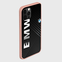 Чехол для iPhone 12 Pro Max BMW: Steel Line, цвет: 3D-светло-розовый — фото 2