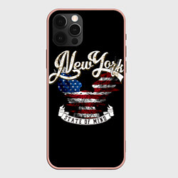 Чехол для iPhone 12 Pro Max New York, state of mind, цвет: 3D-светло-розовый