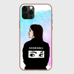 Чехол для iPhone 12 Pro Max Саша Грей Sasha Grey, цвет: 3D-светло-розовый