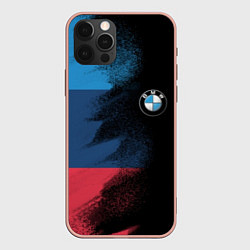 Чехол для iPhone 12 Pro Max BMW, цвет: 3D-светло-розовый