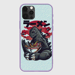 Чехол для iPhone 12 Pro Max Blue Godzilla, цвет: 3D-сиреневый