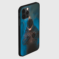 Чехол для iPhone 12 Pro Max Blue Godzilla, цвет: 3D-черный — фото 2