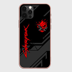 Чехол для iPhone 12 Pro Max Cyberpunk 2077: Grey Samurai, цвет: 3D-светло-розовый