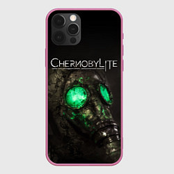 Чехол для iPhone 12 Pro Max CHERNOBYLITE ПРОТИВОГАЗ, цвет: 3D-малиновый