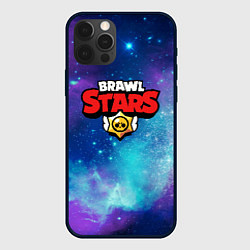 Чехол iPhone 12 Pro Max BRAWL STARS лого в космосе