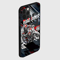 Чехол для iPhone 12 Pro Max Road rider мотоциклист, цвет: 3D-черный — фото 2