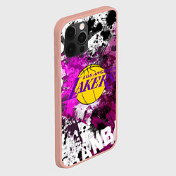 Чехол для iPhone 12 Pro Max Лос-Анджелес Лейкерс, Los Angeles Lakers, цвет: 3D-светло-розовый — фото 2