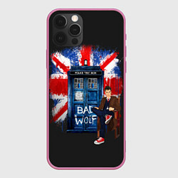 Чехол для iPhone 12 Pro Max Doctor Who: Bad Wolf, цвет: 3D-малиновый