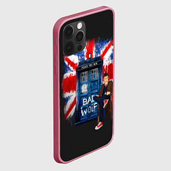 Чехол для iPhone 12 Pro Max Doctor Who: Bad Wolf, цвет: 3D-малиновый — фото 2