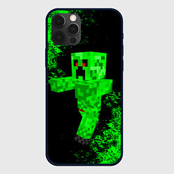 Чехол для iPhone 12 Pro Max MINECRAFT, цвет: 3D-черный