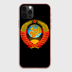 Чехол для iPhone 12 Pro Max СССР, цвет: 3D-светло-розовый