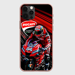 Чехол для iPhone 12 Pro Max Andrea Dovizioso, цвет: 3D-светло-розовый