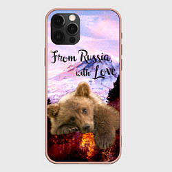 Чехол для iPhone 12 Pro Max Из России с любовью, цвет: 3D-светло-розовый