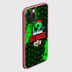 Чехол для iPhone 12 Pro Max BRAWL STARS SPIKE, цвет: 3D-малиновый — фото 2