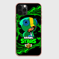 Чехол для iPhone 12 Pro Max Brawl Stars LEON, цвет: 3D-светло-розовый