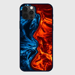 Чехол для iPhone 12 Pro Max Огонь и вода, цвет: 3D-черный